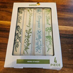 GARDEN PARTY 4 PIECE HERB STAKES MINT, ROSEMARY, BASILOREGENO